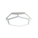 16.5"/20.5" Dia Metal Geometric Flush Mount Lighting with Acrylic Shade Nordic Black/White LED Ceiling Light in Warm/White Clearhalo 'Ceiling Lights' 'Close To Ceiling Lights' 'Close to ceiling' 'Flush mount' Lighting' 149273