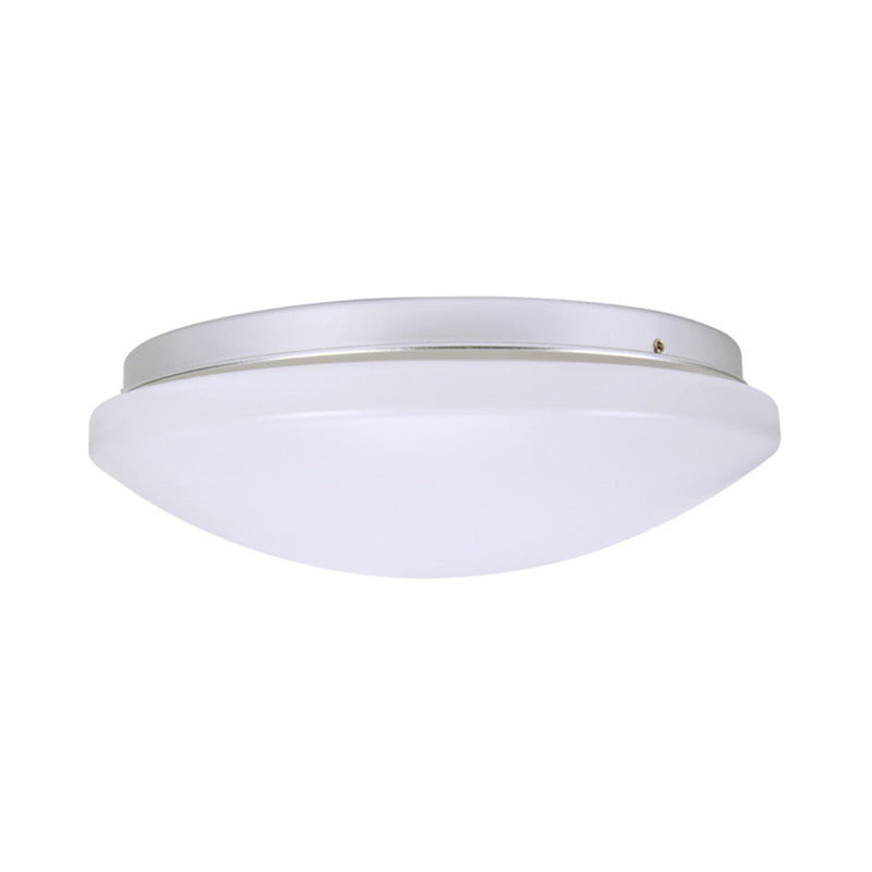 Circular Flush Ceiling Light Fixture with Acrylic Shade Minimalist Metal White Ceiling Mounted Fixture for Living Room, 7.5"/9"/10" Dia Clearhalo 'Ceiling Lights' 'Close To Ceiling Lights' 'Close to ceiling' 'Flush mount' Lighting' 149436