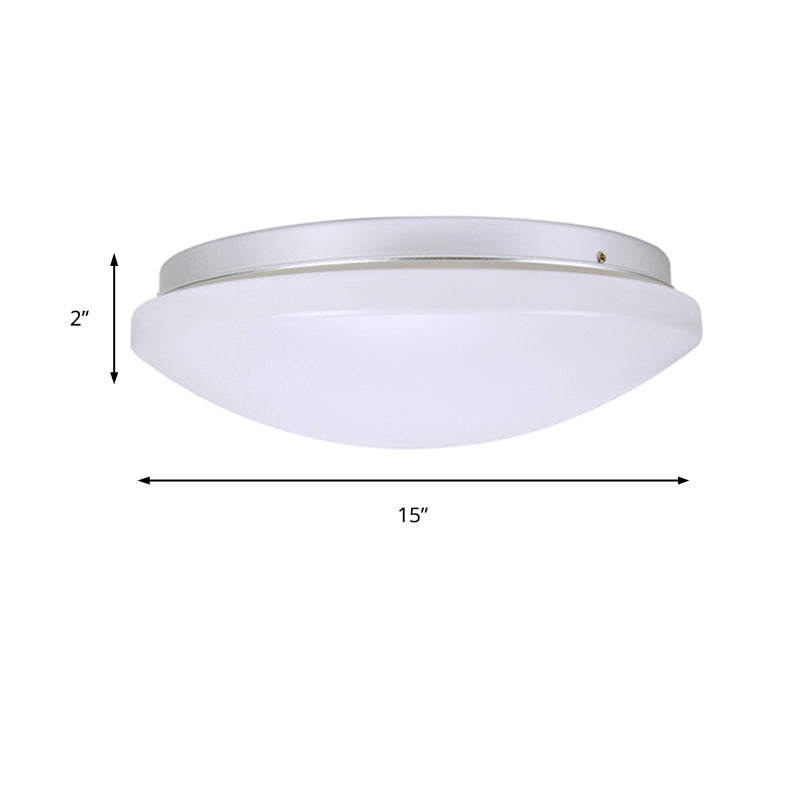 Circular Flush Ceiling Light Fixture with Acrylic Shade Minimalist Metal White Ceiling Mounted Fixture for Living Room, 7.5"/9"/10" Dia Clearhalo 'Ceiling Lights' 'Close To Ceiling Lights' 'Close to ceiling' 'Flush mount' Lighting' 149438