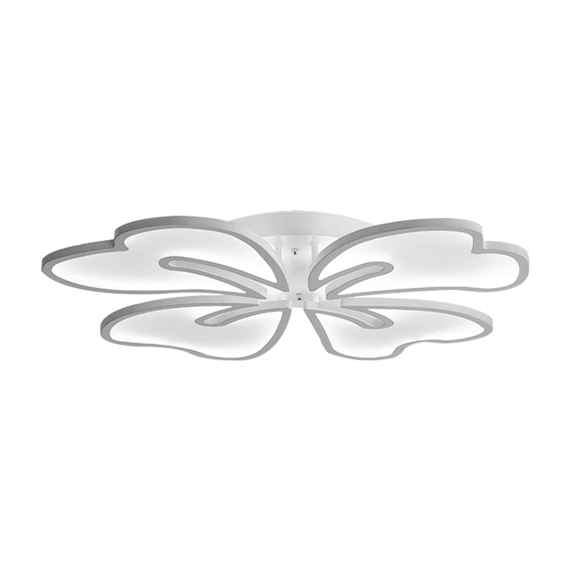 Acrylic Blossom Semi Flush Mount Modernism 3/4/5 Lights LED Ceiling Light Fixture in Warm/White/Natural Light Clearhalo 'Ceiling Lights' 'Close To Ceiling Lights' 'Close to ceiling' 'Semi-flushmount' Lighting' 149804