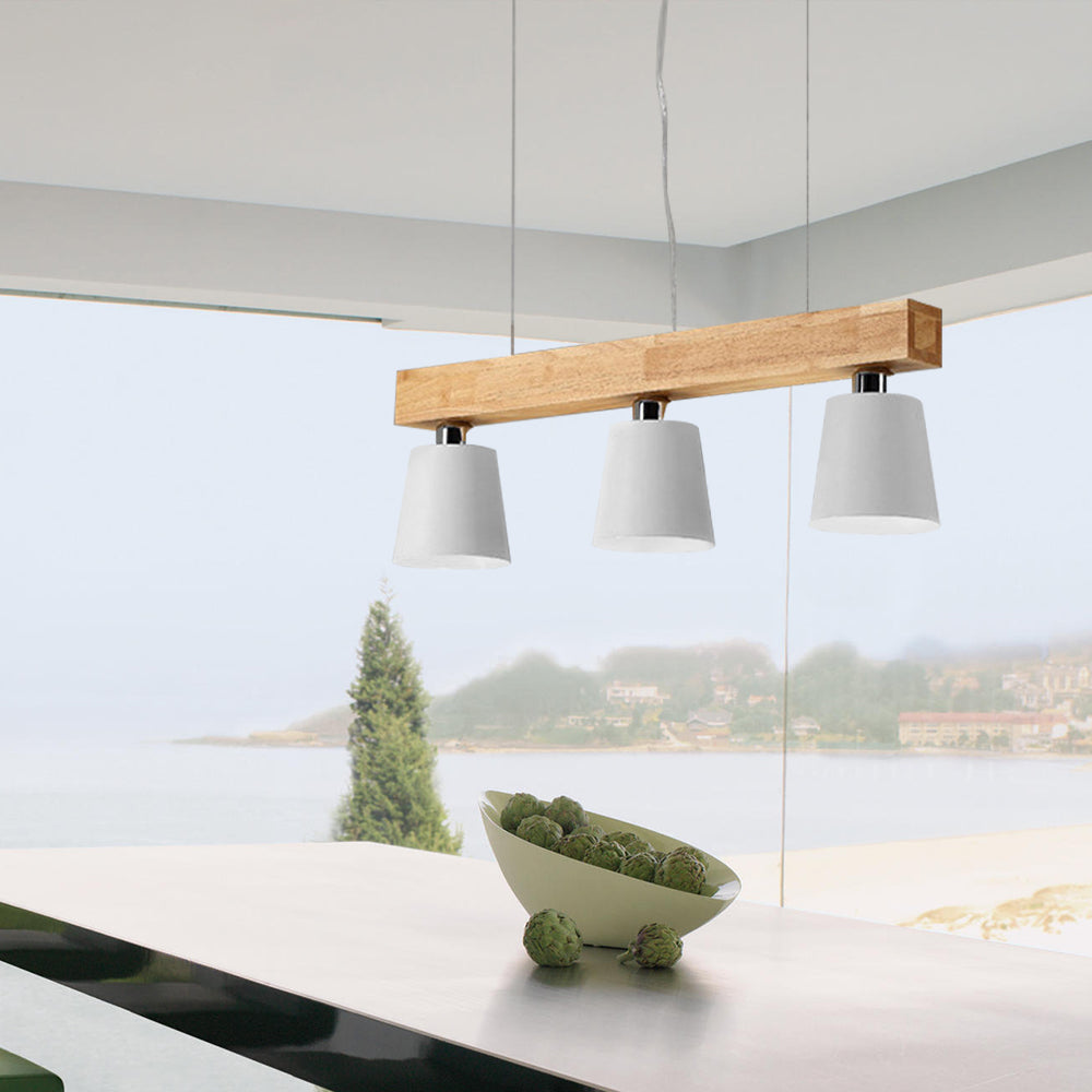 3/5-Light Cone Island Pendant Lamp Modern Iron Drop Light in Black/White with Adjustable Cord Clearhalo 'Ceiling Lights' 'Island Lights' Lighting' 150133