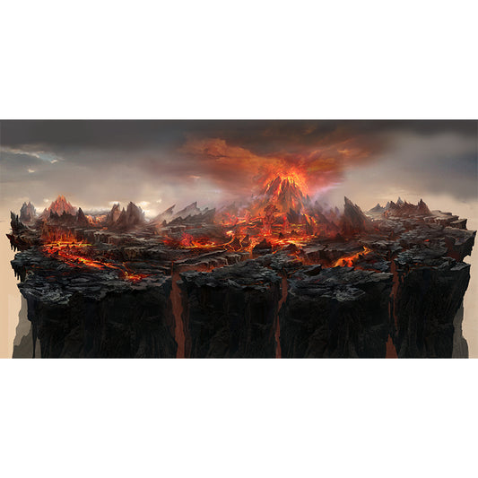 Photography of Volcano Eruption Mural for Accent Wall, Black-Red, Custom Size Available Clearhalo 'Wall Decor' 'Wall Mural' 1501782