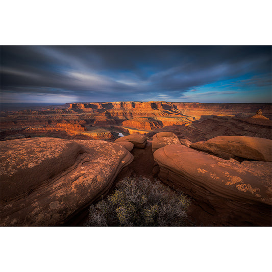 Orange Landscape Wallpaper Mural Dead Horse Point State Park Scenic Modern Waterproof Wall Decor Clearhalo 'Wall Decor' 'Wall Mural' 1501912