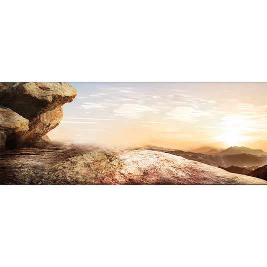 Photography Rock Mountain Sunset Mural Customized Modern Wall Decor for Living Room Clearhalo 'Wall Decor' 'Wall Mural' 1501952