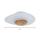 Nordic Planet Flush Mount Fixture Acrylic White LED Bedroom Ceiling Flush Mount in Warm/White, 18"/23.5" Wide Clearhalo 'Ceiling Lights' 'Close To Ceiling Lights' 'Close to ceiling' 'Flush mount' Lighting' 150375