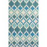 Geometric Southwestern Rug Blue Diamond Trellis Floor Covering Carpet Anti-Slip Backing Power Loom Indoor Area Rug Clearhalo 'Area Rug' 'Rugs' 'Southwestern' Rug' 1503769