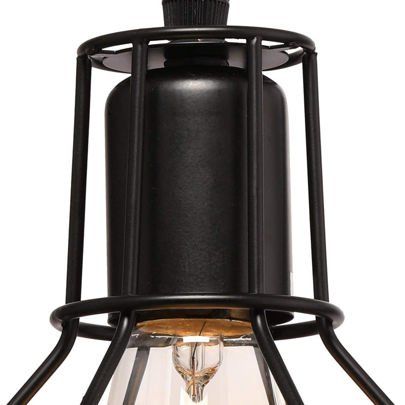 Black 1 Light Ceiling Pendant Light Industrial Metal Wire Globe Hanging Lamp for Kitchen Clearhalo 'Art Deco Pendants' 'Black' 'Cast Iron' 'Ceiling Lights' 'Ceramic' 'Crystal' 'Industrial Pendants' 'Industrial' 'Metal' 'Middle Century Pendants' 'Pendant Lights' 'Pendants' 'Rustic Pendants' 'Tiffany' Lighting' 150432