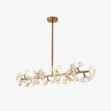 Black/Gold Floral Island Pendant Fixture Modern 16-Head Crystal Hanging Ceiling Light Clearhalo 'Ceiling Lights' 'Island Lights' Lighting' 150439