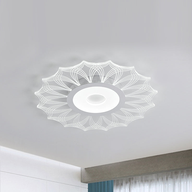 Ultra Thin Round Flush Mount Light Contemporary Acrylic LED Clear Ceiling Light Fixture for Bedroom, 16"/19.5"/23.5" Dia Clearhalo 'Ceiling Lights' 'Close To Ceiling Lights' 'Close to ceiling' Lighting' 150453