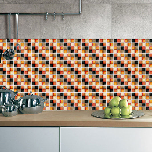Diagonal Mosaics Wallpaper Panels Modern Self Sticking Living Room Wall Art, 7.8-sq ft Clearhalo 'Wall Decor' 'Wallpaper' 1504737