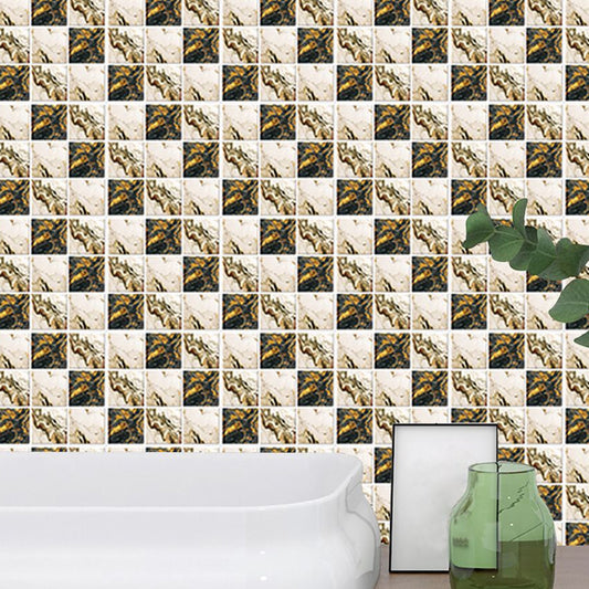 Modernist Mosaic Marble Look Wallpapers Brown Peel and Stick Wall Decor for Home Clearhalo 'Wall Decor' 'Wallpaper' 1504742