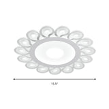 Modern Acrylic Circular Ceiling Light with Drop Pattern LED Flush Mount Ceiling for Living Room in White, 16"/19.5"/23.5" Dia Clearhalo 'Ceiling Lights' 'Close To Ceiling Lights' 'Close to ceiling' 'Flush mount' Lighting' 150531