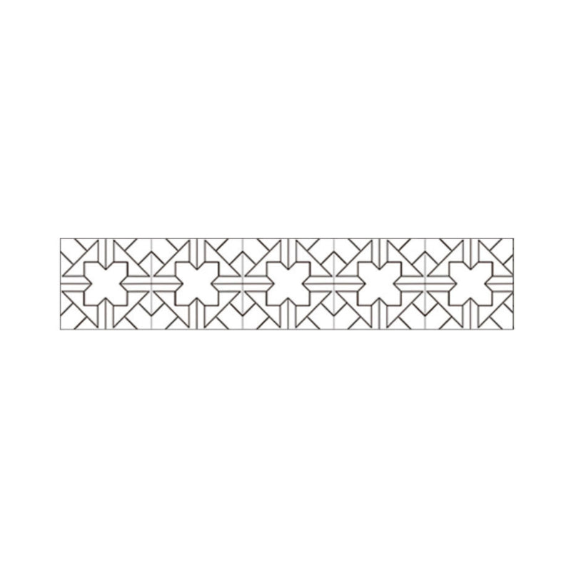 Symmetric Wallpaper Panels Modern Peel and Stick Kitchen Wall Decor, 3.5' L x 8" W, Grey Clearhalo 'Modern wall decor' 'Modern' 'Wallpaper' Wall Decor' 1508223