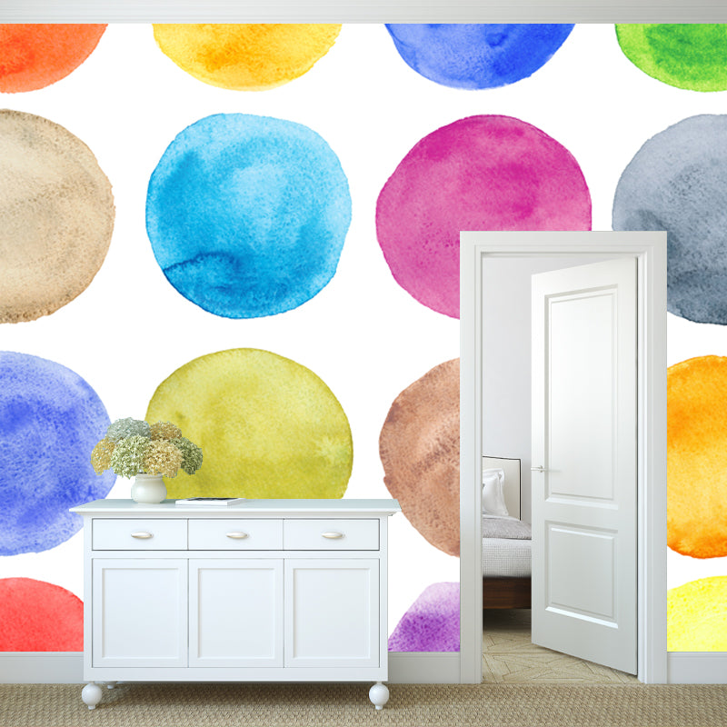 Artistry Color Swatches Mural Decal for Living Room Custom Wall Covering in Blue Blue Clearhalo 'Wall Decor' 'Wall Mural' 1508745