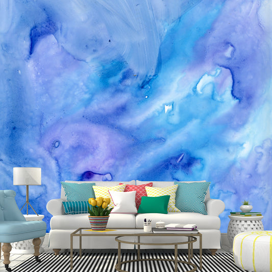 Abstract Watercolor Painting Mural Modern Washable Living Room Wall Art, Custom Print Clearhalo 'Wall Decor' 'Wall Mural' 1508782