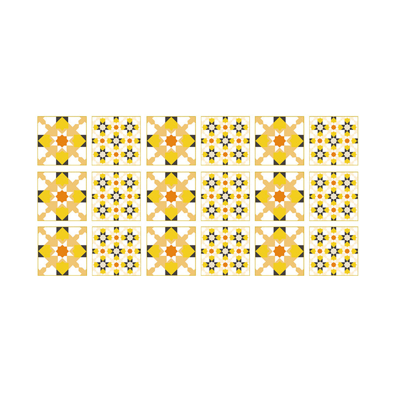 Boho Trellis Sunflower Wallpapers Yellow Self Sticking Wall Art for Bathroom (36 Pcs) Clearhalo 'Wall Decor' 'Wallpaper' 1512022