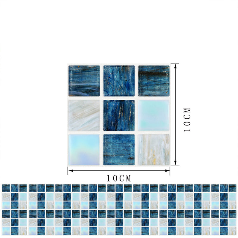 36 Pcs Mosaic Tile Wallpaper Panels Contemporary Adhesive Kitchen Wall Covering, 3.9-sq ft Clearhalo 'Wall Decor' 'Wallpaper' 1513014