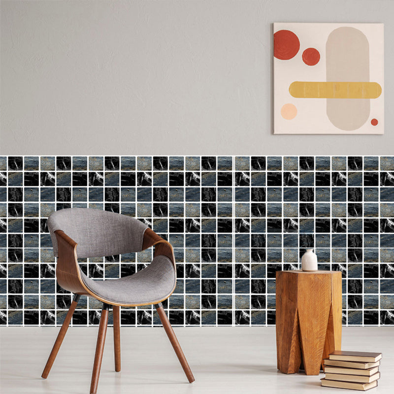 36 Pcs Mosaic Tile Wallpaper Panels Contemporary Adhesive Kitchen Wall Covering, 3.9-sq ft Clearhalo 'Wall Decor' 'Wallpaper' 1513016