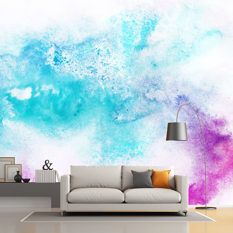 Blue Artistry Wallpaper Mural Whole Tie Dye Wall Decor for Bedroom, Customized Size Clearhalo 'Wall Decor' 'Wall Mural' 1513440