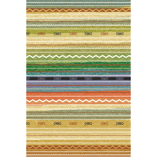 Eclectic Stripe Wave Rug Multicolor Bohemian Carpet Polyester Washable Carpet for Living Room Clearhalo 'Area Rug' 'Bohemian' 'Rugs' Rug' 1516510
