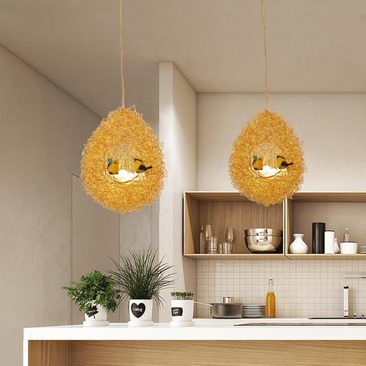 Art Deco 2 Lights Chandelier Light with Metal Shade Gold Neat Ceiling Hung Fixture Gold Clearhalo 'Ceiling Lights' 'Chandeliers' 'Glass shade' 'Glass' 'Modern Chandeliers' 'Modern' Lighting' 151678