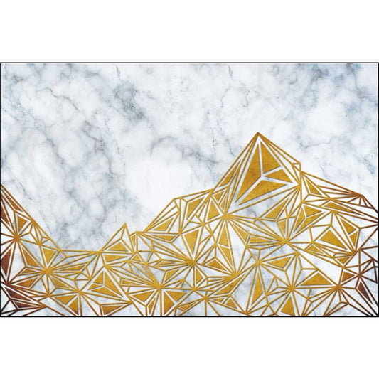 Novelty Modern Rug in Ivory Abstract Marble Triangle Print Area Rug Polyester Washable Carpet for Home Decoration Clearhalo 'Area Rug' 'Modern' 'Rugs' Rug' 1517161