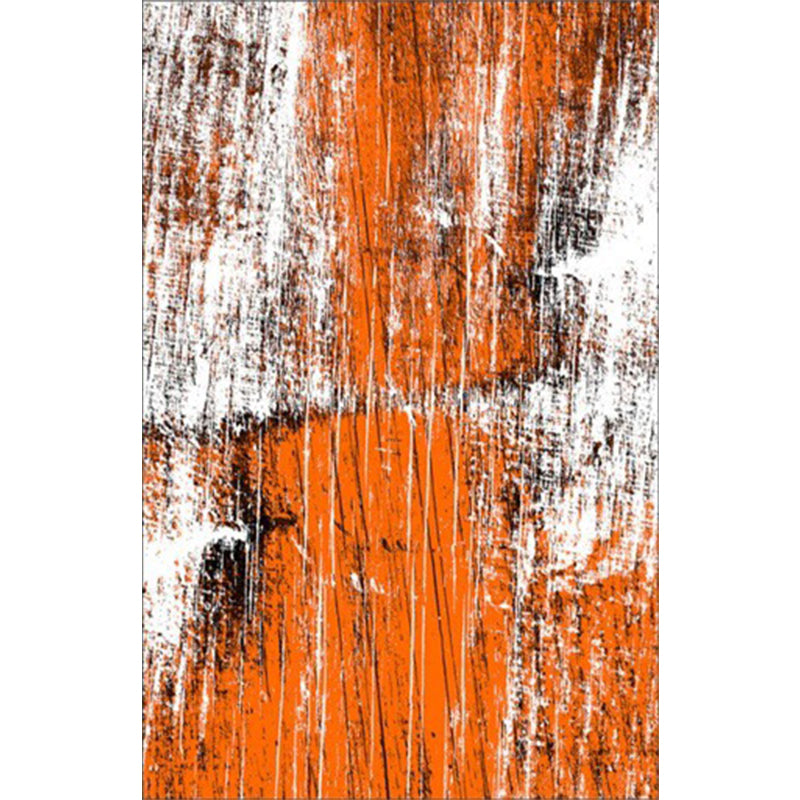 Scandinavian Modern Rug in Orange Abstract Stripe Print Area Rug Polyester Washable Carpet for Living Room Clearhalo 'Area Rug' 'Modern' 'Rugs' Rug' 1517216