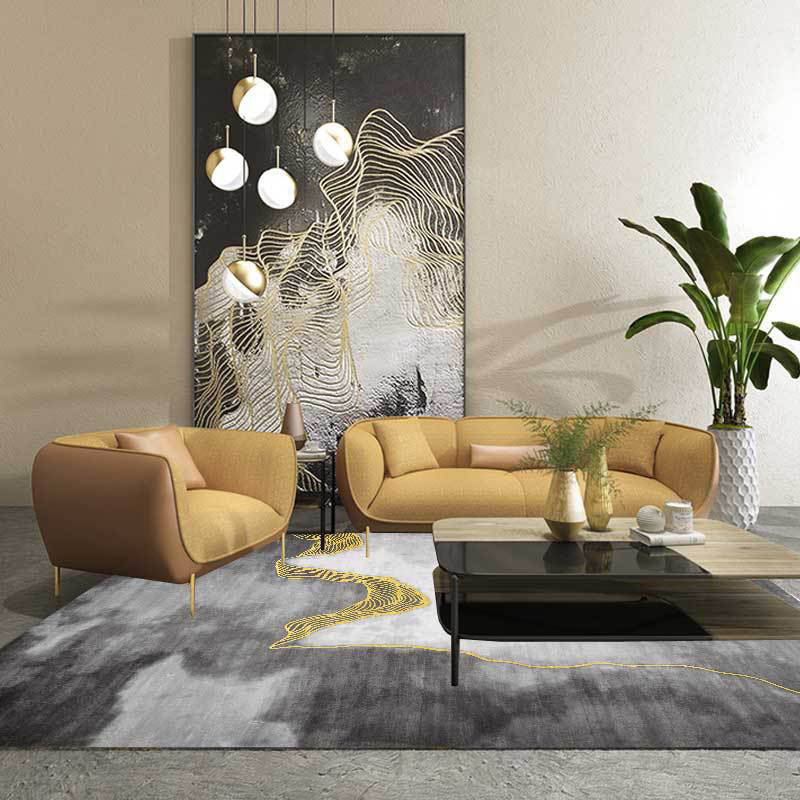 Minimalist Modern Rug in Grey Abstract Ink Painting Print Area Rug Polyester Washable Carpet for Home Decoration Clearhalo 'Area Rug' 'Modern' 'Rugs' Rug' 1517231