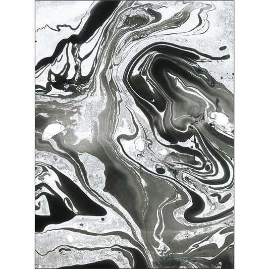 Modern Living Room Rug in Black and White Abstract Twisted Lines Pattern Rug Polyester Washable Area Rug Clearhalo 'Area Rug' 'Modern' 'Rugs' Rug' 1517842