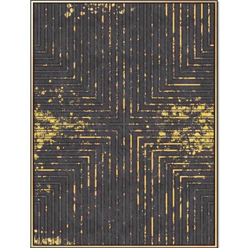 Modern Living Room Rug in Black and White Abstract Stripe Cross Pattern Rug Polyester Washable Carpet Clearhalo 'Area Rug' 'Modern' 'Rugs' Rug' 1517910