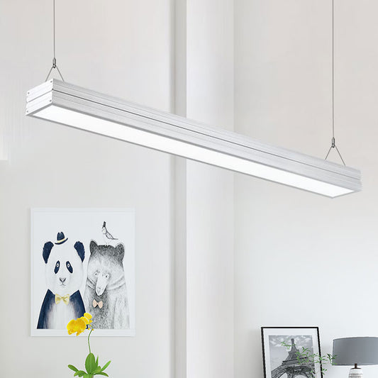 White/Silver/Black Ridged Case Suspension Lamp Contemporary Metal Led Pendant Ceiling Light in White/Natural Light Clearhalo 'Ceiling Lights' 'Modern Pendants' 'Modern' 'Pendant Lights' 'Pendants' Lighting' 1523226