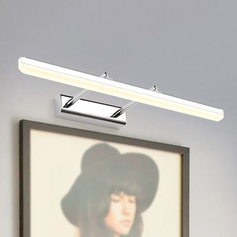 Acrylic Ultra-Thin Wall Sconce Contemporary Style 16"/19.5" Dia LED Vanity Lighting Fixture in Chrome, Warm/White Light Clearhalo 'Cast Iron' 'Glass' 'Industrial' 'Modern wall lights' 'Modern' 'Tiffany' 'Traditional wall lights' 'Vanity Lights' 'Wall Lights' Lighting' 1523281