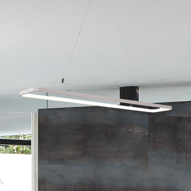 Linear Kitchen Suspension Pendant Acrylic 39"/47" Wide LED Simple Ceiling Light over Island in Warm/White Light Clearhalo 'Ceiling Lights' 'Modern Pendants' 'Modern' 'Pendant Lights' 'Pendants' Lighting' 1523293