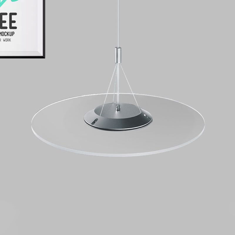 Clear Disc Drop Pendant Simplicity LED Acrylic Hanging Ceiling Light for Dining Room Clearhalo 'Ceiling Lights' 'Modern Pendants' 'Modern' 'Pendant Lights' 'Pendants' Lighting' 1523372