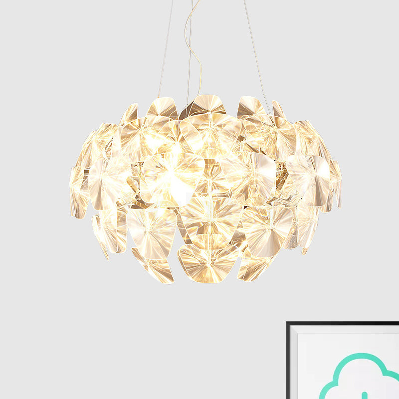 Globe Acrylic Pendant Lighting Fixture Modern 24"/28.5"/43" Wide 1 Light Clear Ceiling Suspension Lamp Clearhalo 'Ceiling Lights' 'Modern Pendants' 'Modern' 'Pendant Lights' 'Pendants' Lighting' 1523415