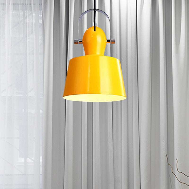 Upside and Down Trifle Bowl Metal Ceiling Pendant Lamp Minimalist 1 Light Black/White/Yellow Hanging Lighting Clearhalo 'Ceiling Lights' 'Modern Pendants' 'Modern' 'Pendant Lights' 'Pendants' Lighting' 1523464