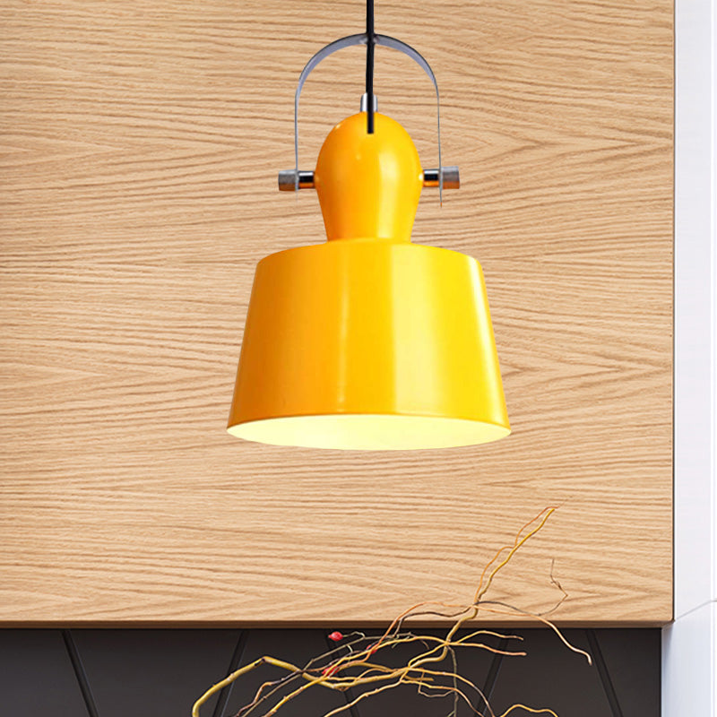 Upside and Down Trifle Bowl Metal Ceiling Pendant Lamp Minimalist 1 Light Black/White/Yellow Hanging Lighting Clearhalo 'Ceiling Lights' 'Modern Pendants' 'Modern' 'Pendant Lights' 'Pendants' Lighting' 1523465