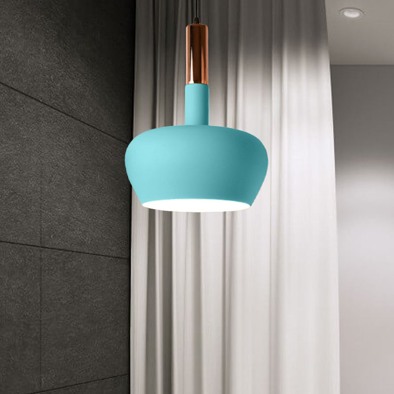 Wine Glass Metal Hanging Pendant Light Modernism 1 Light Blue/Pink/Yellow Suspension Pendant Clearhalo 'Ceiling Lights' 'Modern Pendants' 'Modern' 'Pendant Lights' 'Pendants' Lighting' 1523484