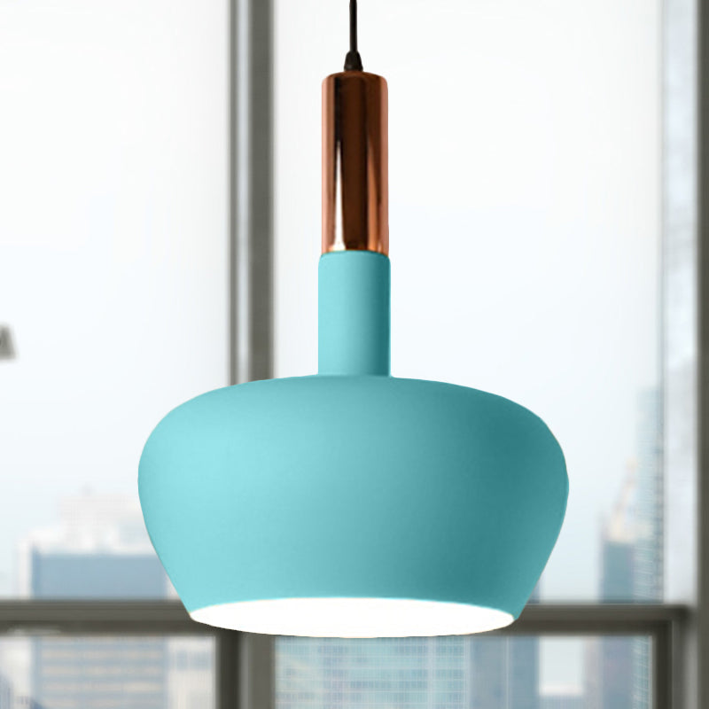 Wine Glass Metal Hanging Pendant Light Modernism 1 Light Blue/Pink/Yellow Suspension Pendant Clearhalo 'Ceiling Lights' 'Modern Pendants' 'Modern' 'Pendant Lights' 'Pendants' Lighting' 1523485