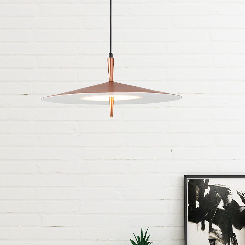 Rose Gold Slim Suspension Pendant Contemporary 1 Light Led Acrylic Hanging Ceiling Light in White Light Clearhalo 'Ceiling Lights' 'Modern Pendants' 'Modern' 'Pendant Lights' 'Pendants' Lighting' 1523513