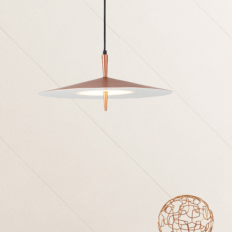 Rose Gold Slim Suspension Pendant Contemporary 1 Light Led Acrylic Hanging Ceiling Light in White Light Clearhalo 'Ceiling Lights' 'Modern Pendants' 'Modern' 'Pendant Lights' 'Pendants' Lighting' 1523514