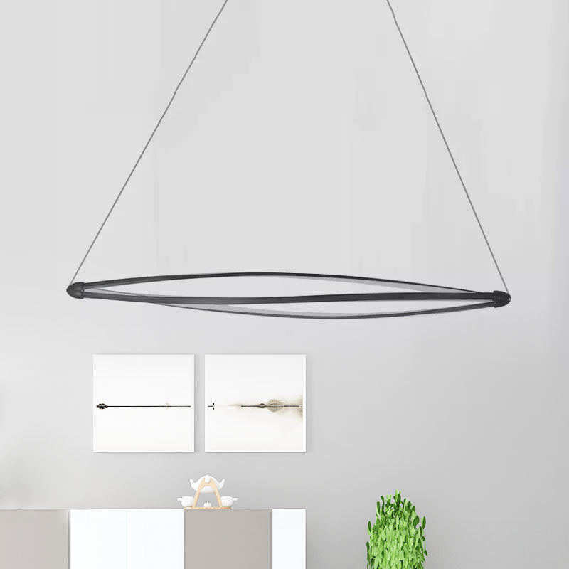 Spiral Hanging Lamp Kit Modern Acrylic LED Black/White Ceiling Pendant in Warm/White/Natural Light Clearhalo 'Ceiling Lights' 'Modern Pendants' 'Modern' 'Pendant Lights' 'Pendants' Lighting' 1523577