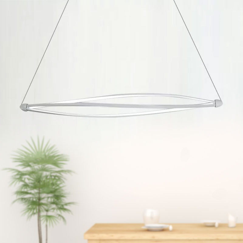 Spiral Hanging Lamp Kit Modern Acrylic LED Black/White Ceiling Pendant in Warm/White/Natural Light Clearhalo 'Ceiling Lights' 'Modern Pendants' 'Modern' 'Pendant Lights' 'Pendants' Lighting' 1523578