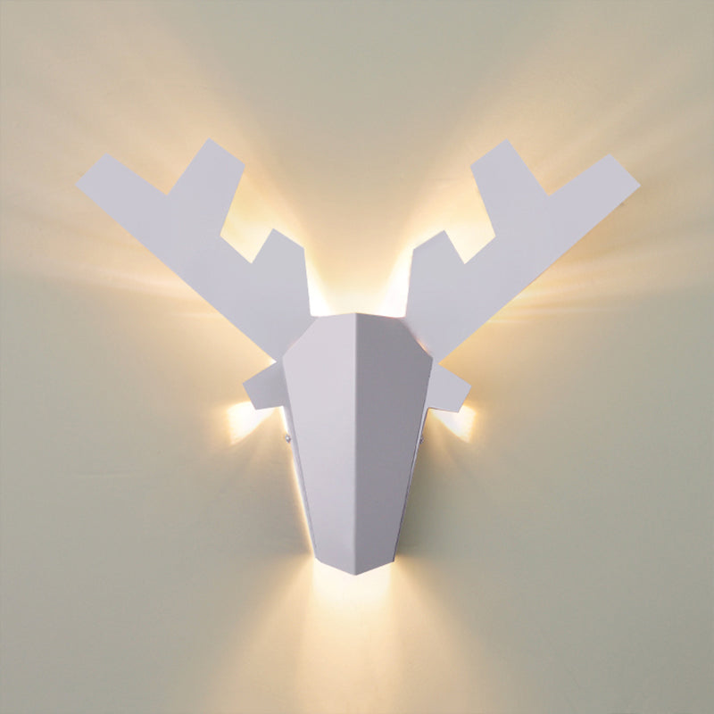 Antler Sconce Light Nordic Metal Grey/Pink 1 Light Wall Mount Light Fixture, 11"/15" Wide Clearhalo 'Cast Iron' 'Glass' 'Industrial' 'Modern wall lights' 'Modern' 'Tiffany' 'Traditional wall lights' 'Wall Lamps & Sconces' 'Wall Lights' Lighting' 1523623