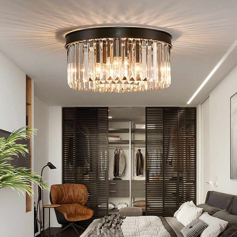 Modern crystal flush mount hot sale lighting