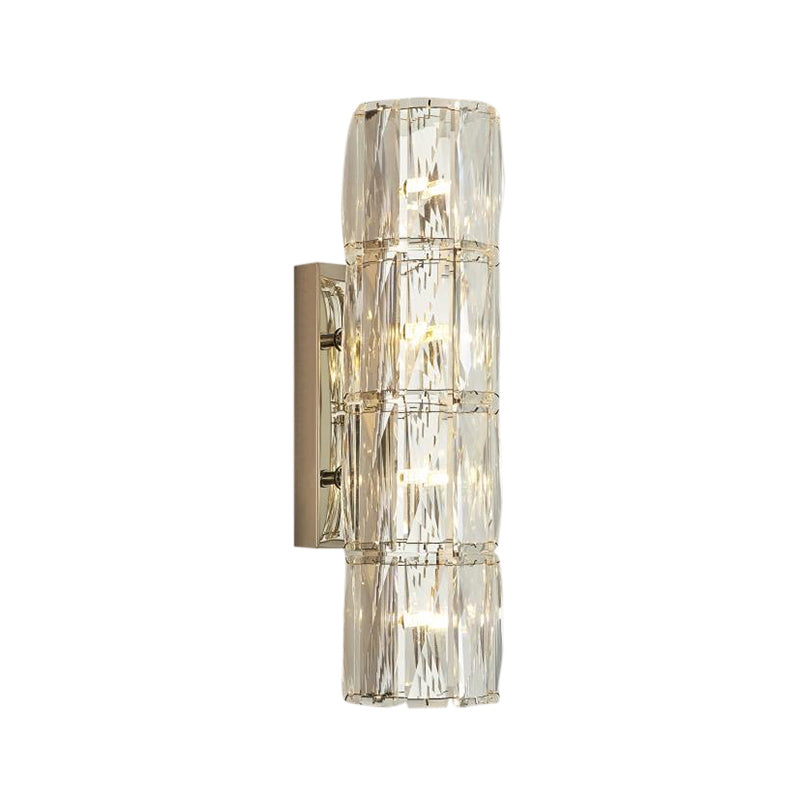 Modernist Linear Wall Light Fixture Crystal 2/3/4 Lights Sconce Light in Clear for Dining Room Clearhalo 'Modern wall lights' 'Modern' 'Wall Lamps & Sconces' 'Wall Lights' Lighting' 152846