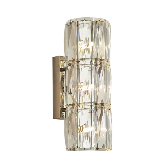 Modernist Linear Wall Light Fixture Crystal 2/3/4 Lights Sconce Light in Clear for Dining Room Clearhalo 'Modern wall lights' 'Modern' 'Wall Lamps & Sconces' 'Wall Lights' Lighting' 152849