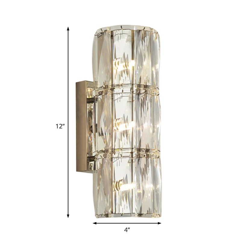 Modernist Linear Wall Light Fixture Crystal 2/3/4 Lights Sconce Light in Clear for Dining Room Clearhalo 'Modern wall lights' 'Modern' 'Wall Lamps & Sconces' 'Wall Lights' Lighting' 152850