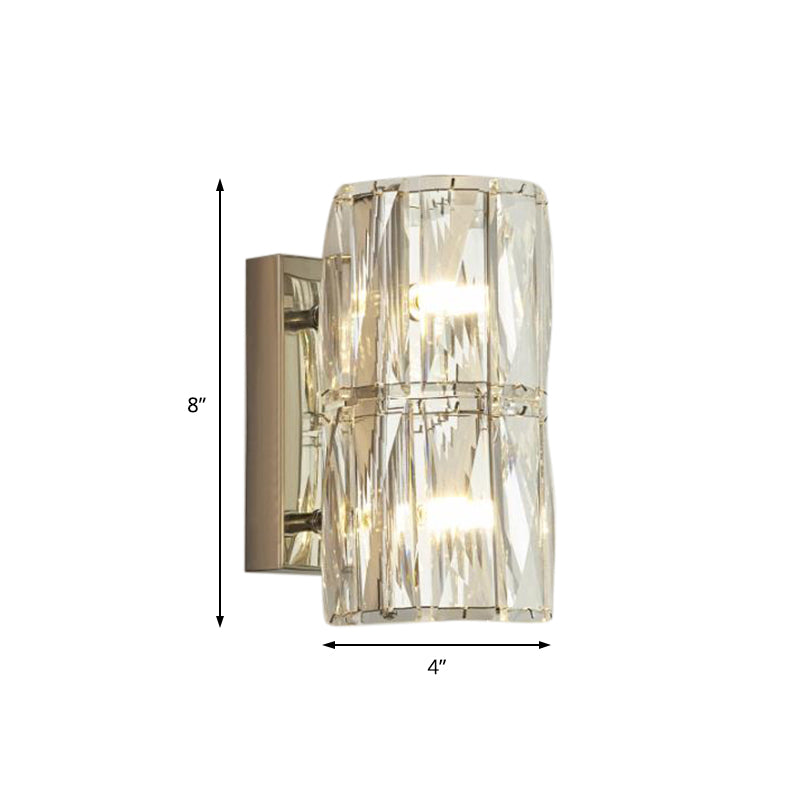 Modernist Linear Wall Light Fixture Crystal 2/3/4 Lights Sconce Light in Clear for Dining Room Clearhalo 'Modern wall lights' 'Modern' 'Wall Lamps & Sconces' 'Wall Lights' Lighting' 152853