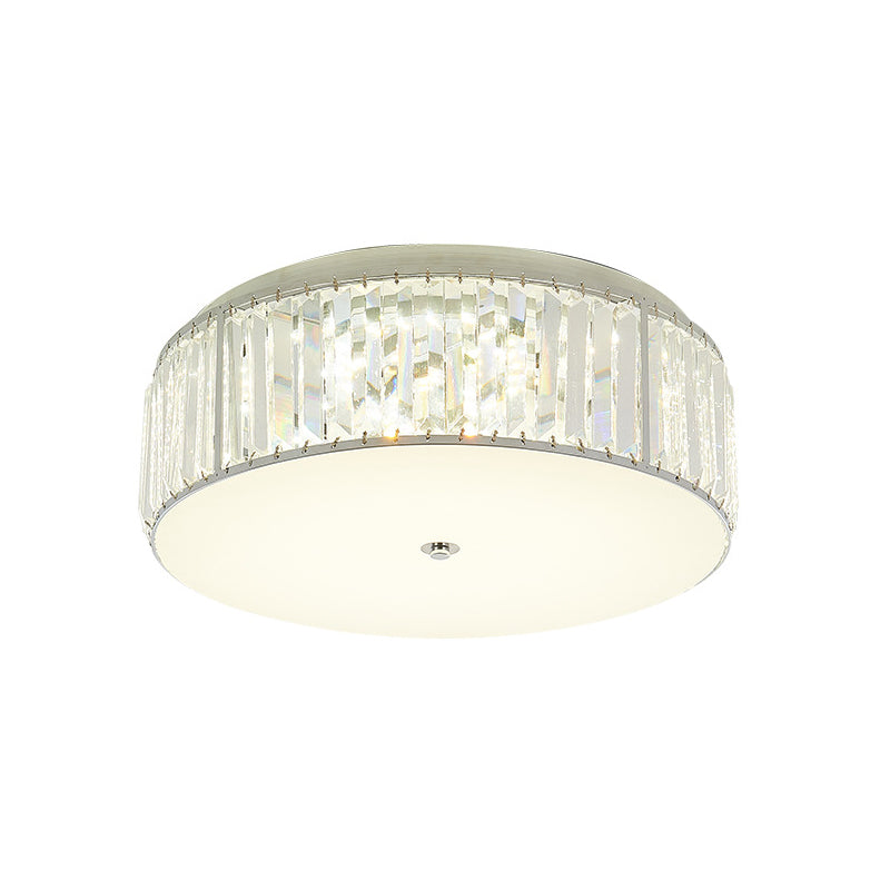 LED Round/Flower Flush Mount Lighting Modernist Crystal Ceiling Lamp with Acrylic Diffuser in White Clearhalo 'Ceiling Lights' 'Close To Ceiling Lights' 'Close to ceiling' 'Flush mount' Lighting' 153026